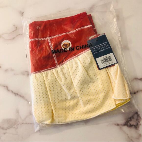 Nuyu Iowa State University logo mesh ruffle skirt skort shorts liner red ivory - Picture 2 of 8